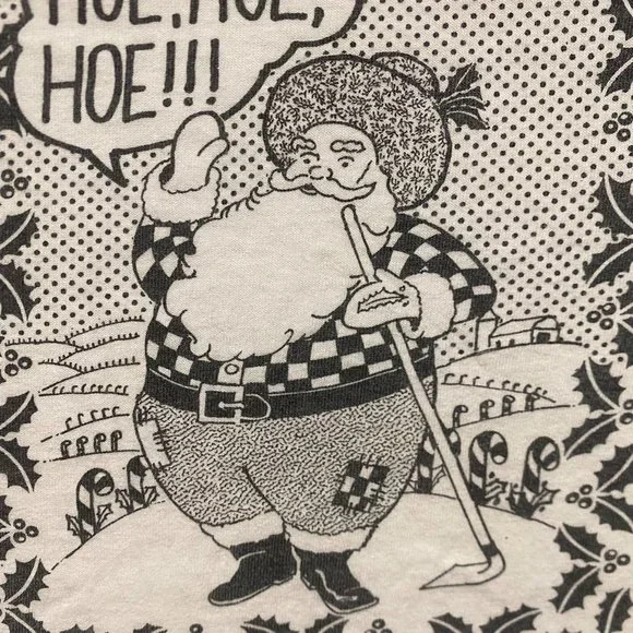 Vintage 90s Funny Santa Claus Shirt Farmer Single Stitch Tee - Picture 4 of 7